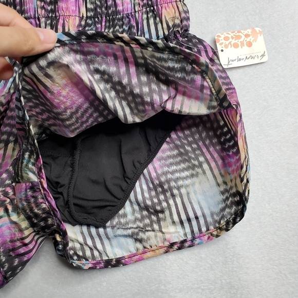 Free People Movement The Way Home High Rise Multicolored Printed Shorts - Picture 6 of 9